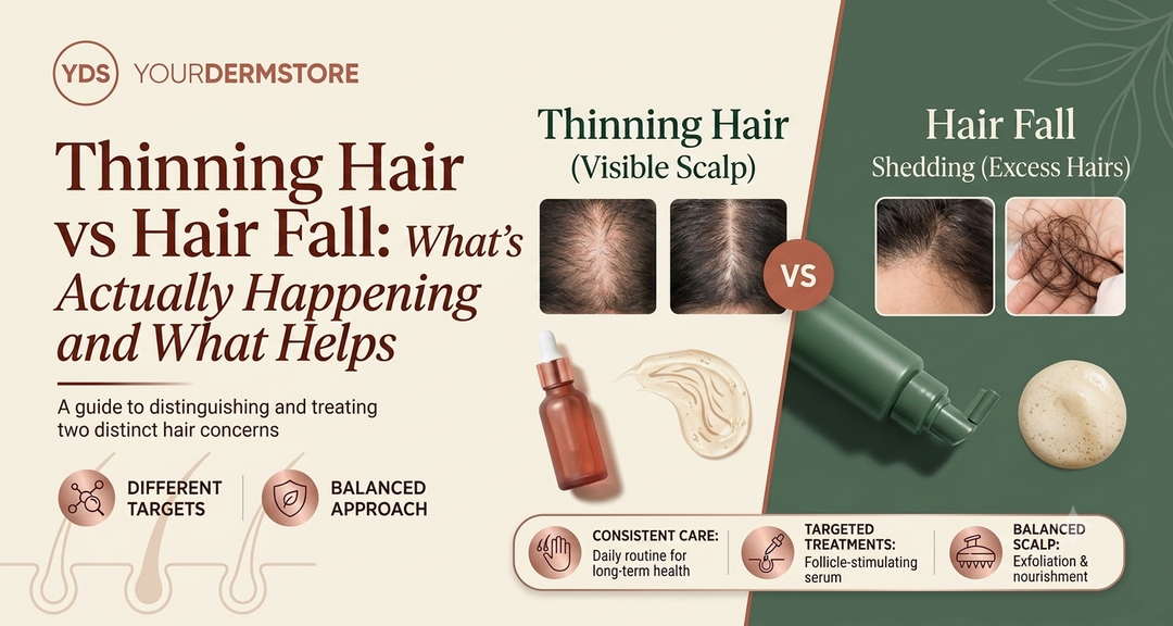 Thinning Hair vs Hair Fall: What's Actually Happening and What Helps