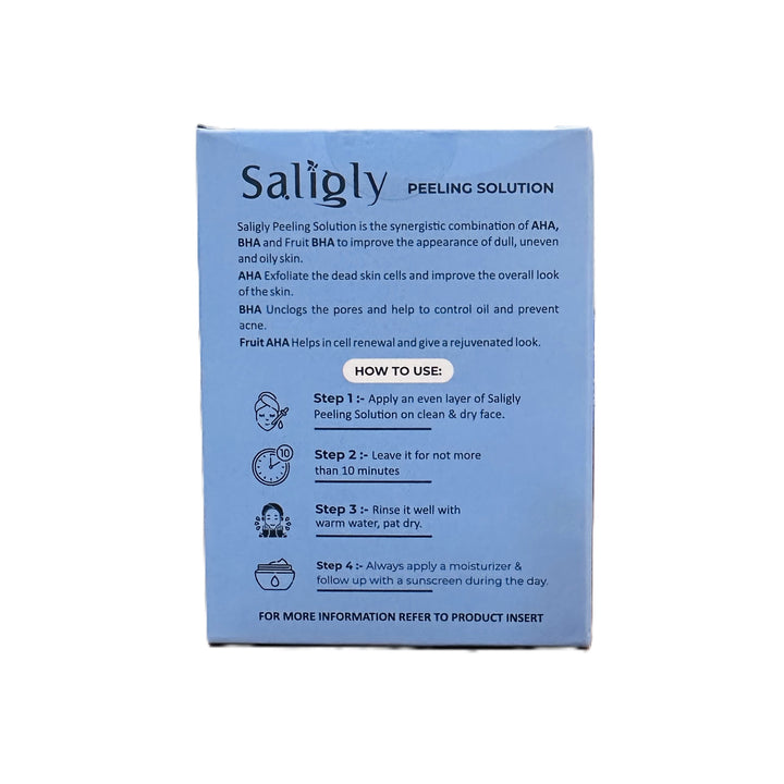 Saligly Peeling Solution | 30% AHA | 2% BHA | 5% Fruit AHA - 30 ml