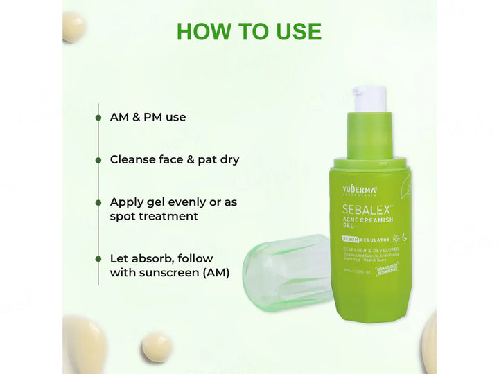 YUDERMA Sebalex Acne Creamish Sebum Regulator Gel