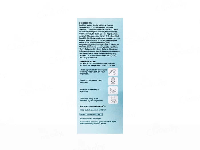 Saslic Hydra Foaming Face Wash Cream To Foam