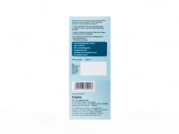 Saslic Hydra Foaming Face Wash Cream To Foam