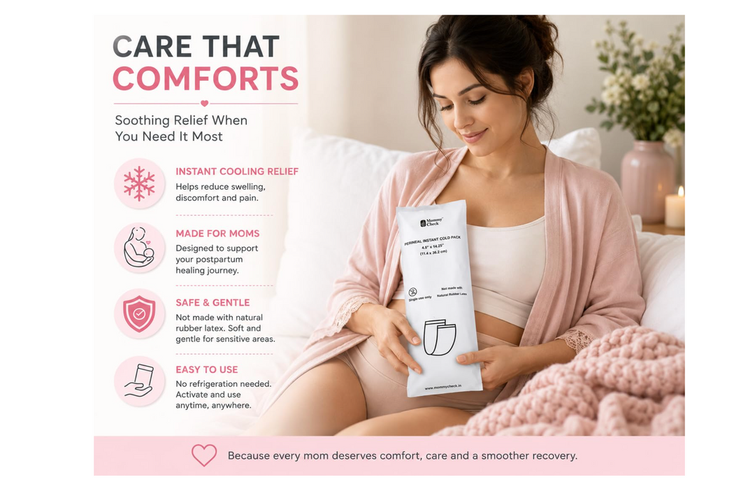 Mommy Check Instant Perineal Cold Pack for Postpartum Recovery & Episiotomy Pain Relief