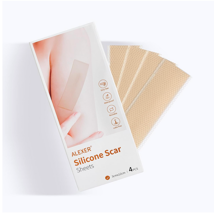 Mommy Check Silicone Scar Sheets for C-Section & Surgical Scar Reduction (Reusable, Medical-Grade, Skin-Friendly)
