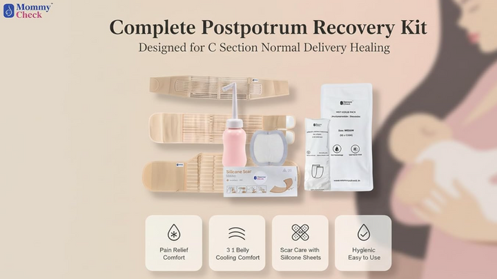 Mommy Check Complete Postpartum Recovery Kit – Hospital Bag Essentials for New Moms