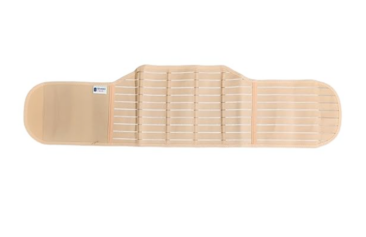 Mommy Check 3-in-1 Postpartum Belly Support Belt for C-Section & Normal Delivery Recovery | Adjustable, Breathable | Beige