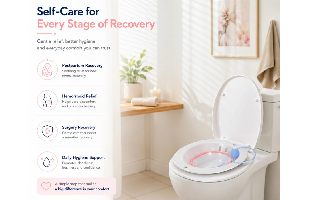 Mommy Check Postpartum Sitz Bath for Perineal Care, Hemorrhoid Relief & After Delivery Recovery