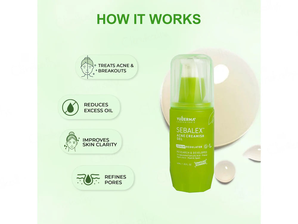 YUDERMA Sebalex Acne Creamish Sebum Regulator Gel