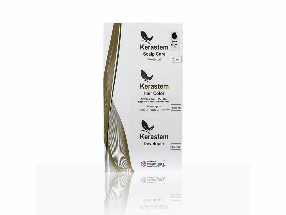 Kerastem hair colour dark brown 3